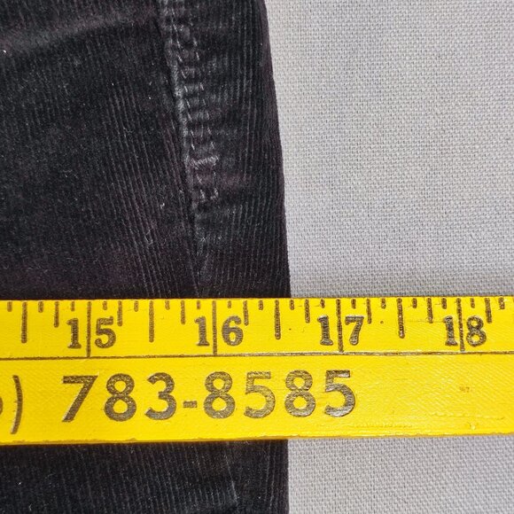 Buffalo Iron corduroy pants women's size 8X32 black mid-rise slim fit - Picture 8 of 11